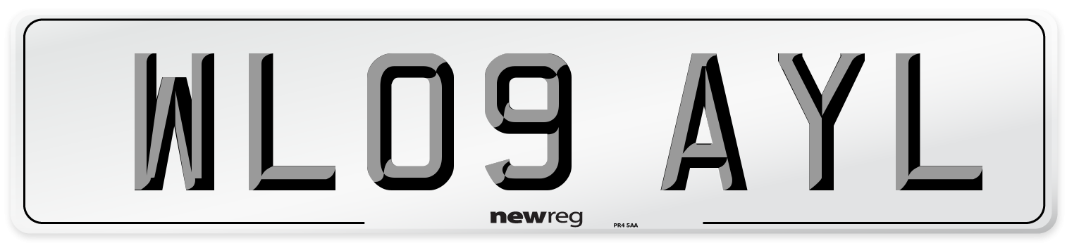 WL09 AYL Number Plate from New Reg